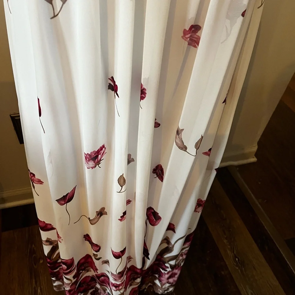 Dessy Collection Elegant Floral Halter Gown - Picture 4 of 9